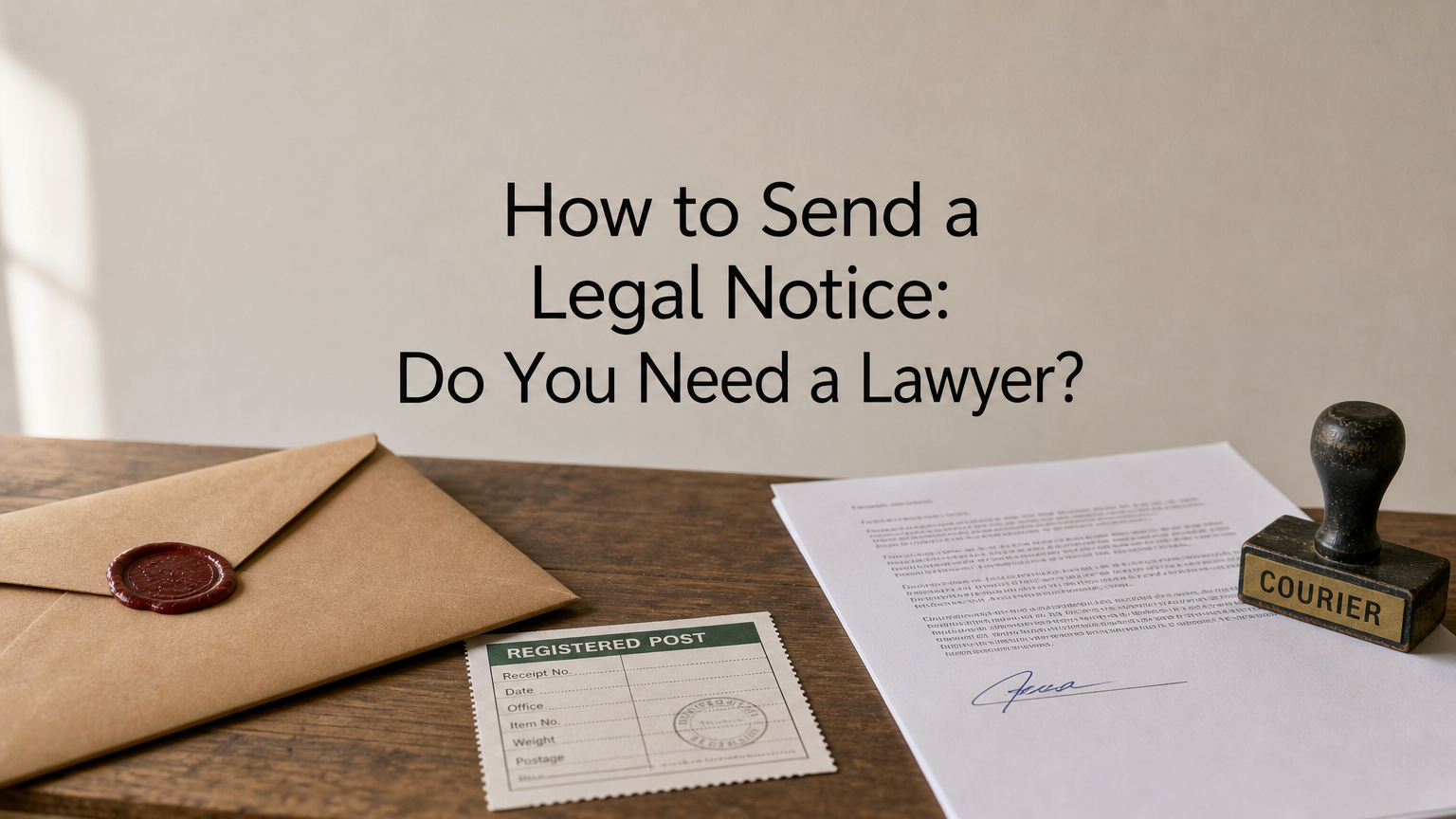 How to Send a Legal Notice: Do You Need a Lawyer?