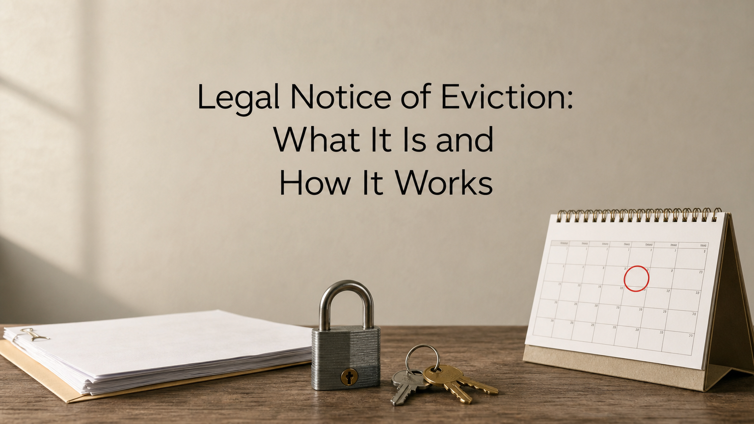 Legal Notice of Eviction: What It Is and How It Works