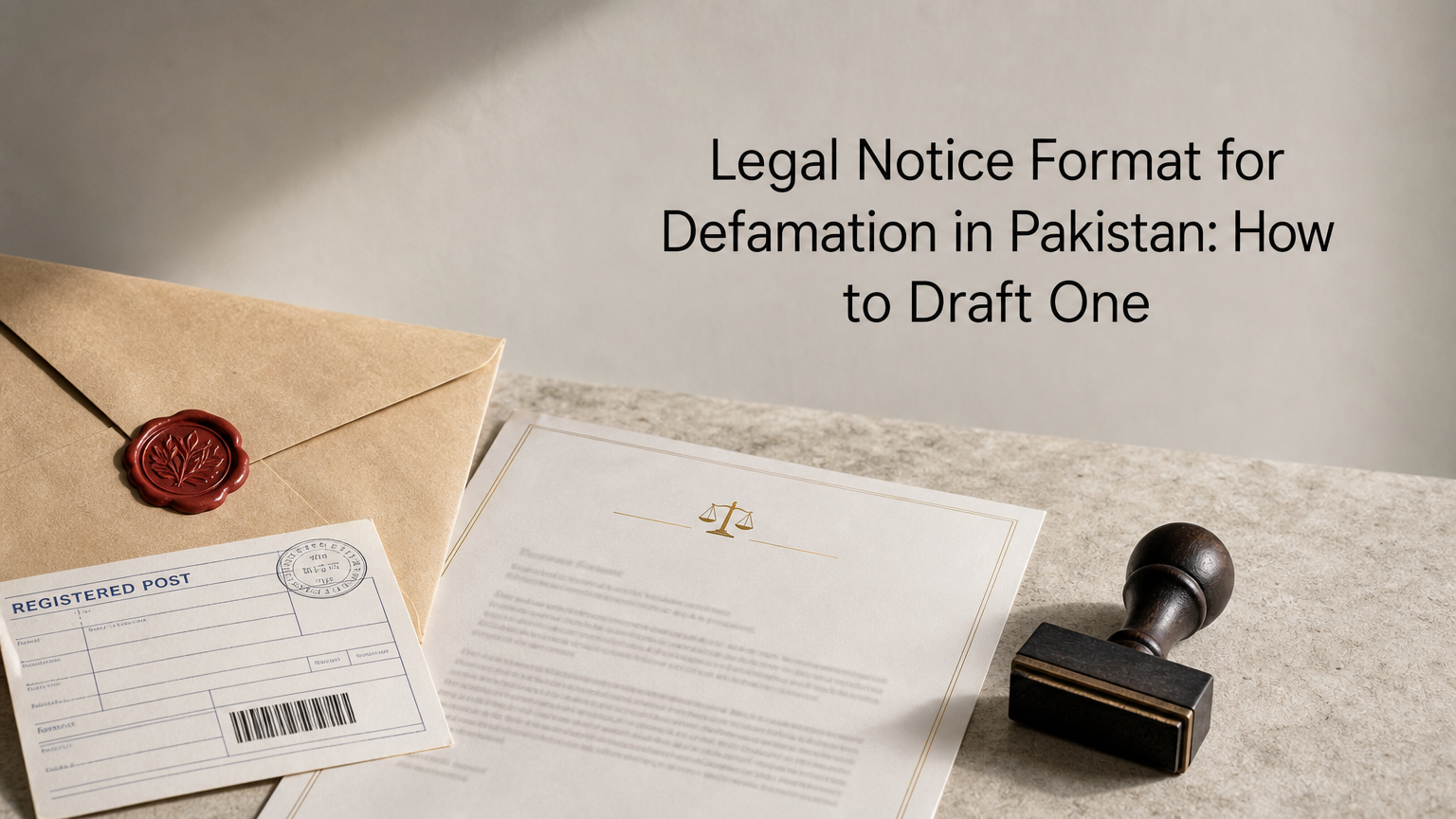 Legal Notice Format for Defamation in Pakistan: How to Draft One