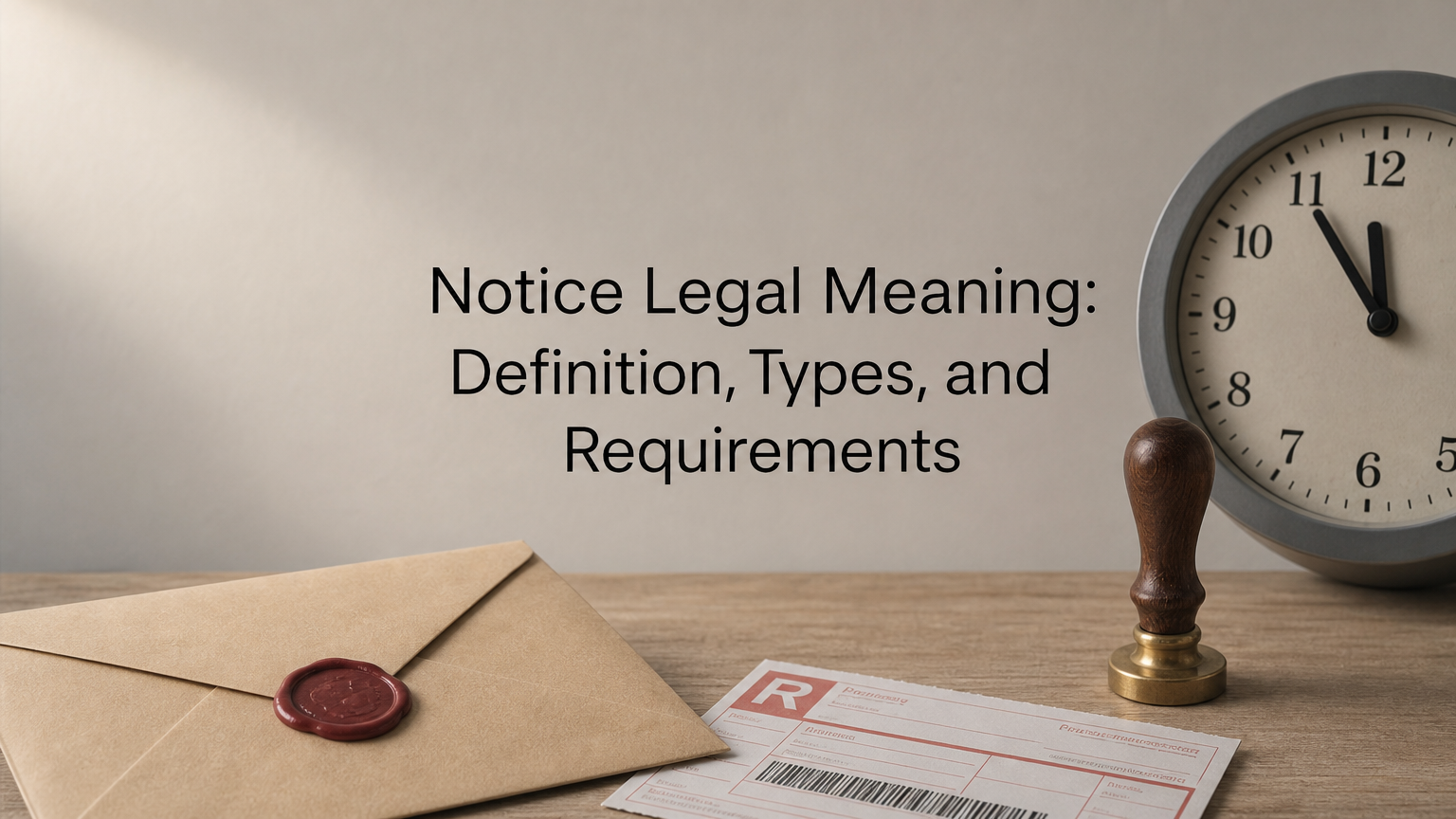 Notice Legal Meaning: Definition, Types, and Requirements