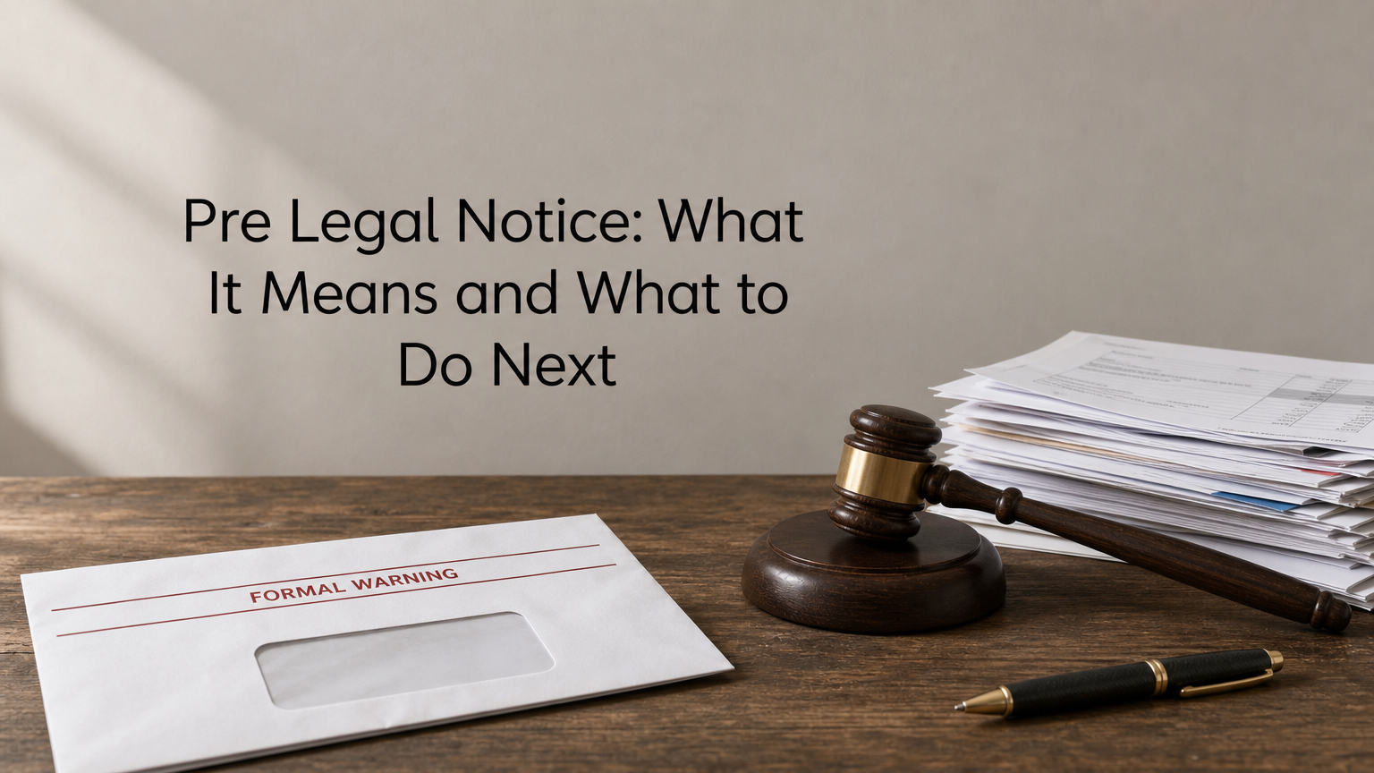 Pre Legal Notice: What It Means and What to Do Next
