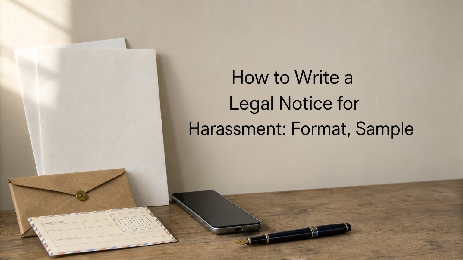 How to Write a Legal Notice for Harassment: Format, Sample