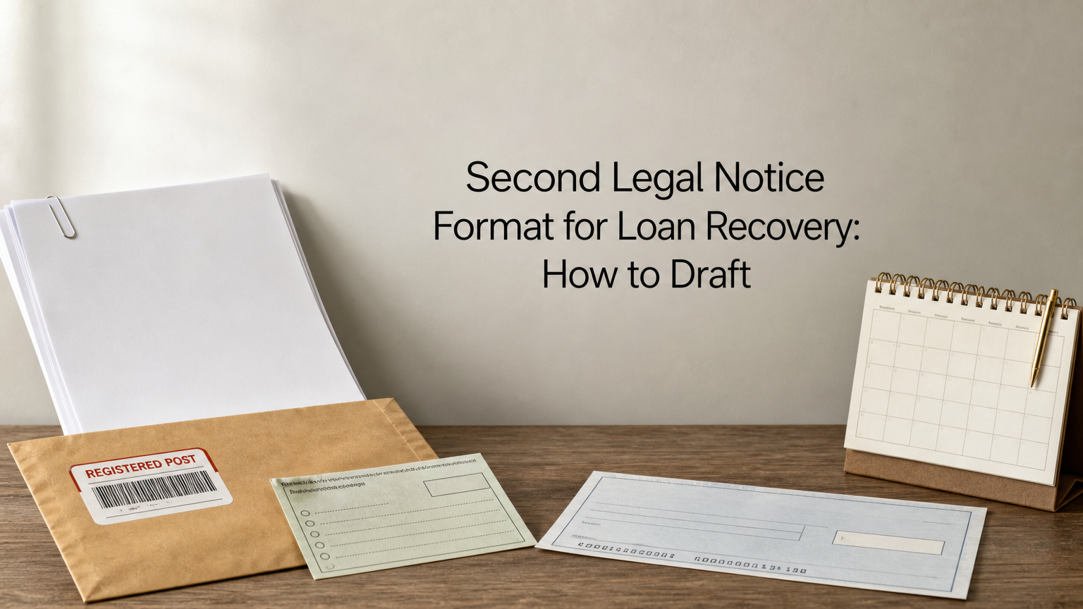 Second Legal Notice Format for Loan Recovery: How to Draft