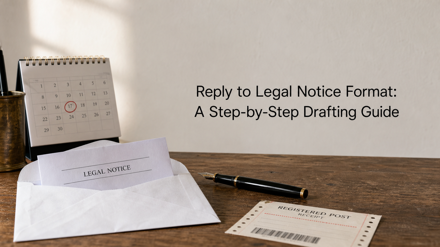 Reply to Legal Notice Format: A Step-by-Step Drafting Guide