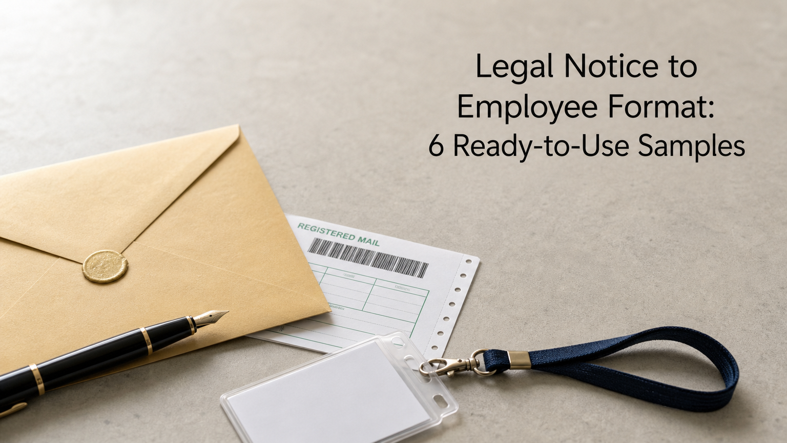 Legal Notice to Employee Format: 6 Ready-to-Use Samples