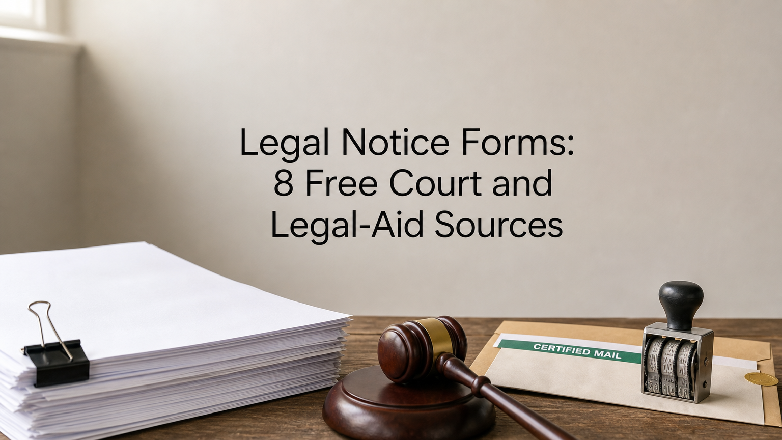 Legal Notice Forms: 8 Free Court and Legal-Aid Sources